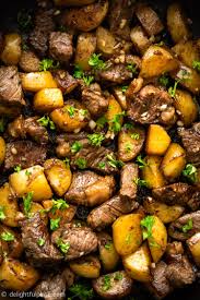 Asian Steak Bites And Potatoes Delightful Plate Recipe Asian Steak Bites Asian Steak Steak Bites