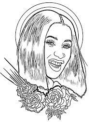 Cartoon cardi b coloring pages. Cardi B Cartoon Coloring Page Free Printable Coloring Pages For Kids