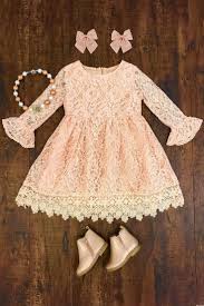 Adorable Peach Lace Dress From Sparkle In Pink Perfect For Easter Church Or Partie Little Girls Easter Dresses Baby Dress Design Toddler Girl Easter Outfit
