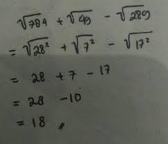 Dan bagaimana cara menghitung akar kuadrat manual dengan? Hasil Dari Akar 784 Akar 49 Akar 289 Adalah Brainly Co Id