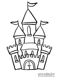 Royal Castle With Flags Coloring Page Print Color Fun Flag Coloring Pages My Little Unicorn Coloring Pages