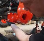 Installing the front end loader brackets on a Kubota lx2620 ...