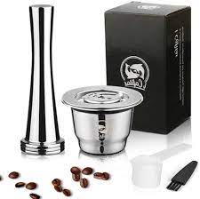 Looking for the best capsule coffee machine? Amazon Com Mg Coffee Stainless Steel Reusable Nespresso Capsules Permanent Coffee Pod Holder Compatible For Nespresso Machines Silver Capsules Tamper Home Kitchen