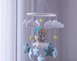 Baby Mobile Boy Blue Mobile Baby Mobile Bear Mobile Animals Mobile In 2021 Baby Boy Nursery Decor Baby Boy Mobile Baby Mobile