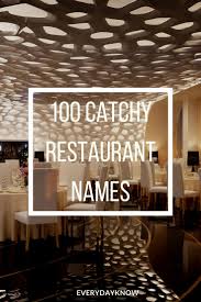 100 Catchy Restaurant Names Restaurant Names Best Restaurant Names Cafe Names Ideas