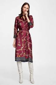 Zara Multicoloured Chain Print Shirt Dress Size Xl Fashion Clothing Shoes Accessories Wo Zara Fashion Women Casual Dresses For Women Fashion Clothes Women
