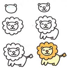 5.finally, color it simply, the cartoon sea lion is finished! How To Draw A Lion Easy For Kids Step By Step Novocom Top