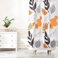 Target bathroom accessories shower curtains. Fall Leaves Shower Curtain White Deny Designs Target
