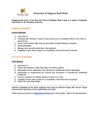 To become a hotel steward, individuals should posses several qualities. Chief Steward Security Manager 2021