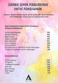 Bagi menyediakan barang hantaran untuk majlis bertunang janganlah terlalu mahal. Ilham Media Senarai Semak Perbelanjaan Untuk Perkahwinan Facebook