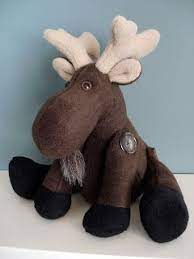 Moose Named Jameel Sold Moose Crafts Handmade Stuffed Animals Stuffed Animal Patterns