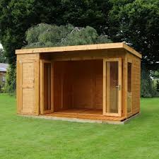 12x8 Windsor Contemporary Wooden Garden Room With Shed Storage Contemporary Garden Rooms Summer House Garden Modern Shed