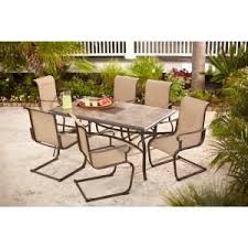 Hampton Bay Belleville 7 Piece Patio Dining Set Fcs80198st The Home Depot Patio Dining Set Patio Backyard Decor