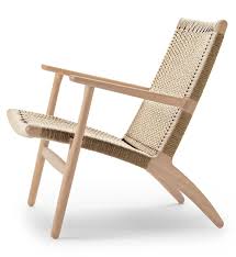 Ch25 Easy Lounge Chair With Natural Papercord Seat By Hans J Wegner In 2020 Ch25 Lounge Chair Ch25 Easy Chair Wegner Lounge Chair