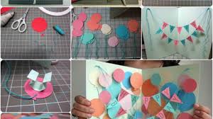 Diy birthday banner printable template. How To Diy Creative Happy Birthday Banner And Balloon Card