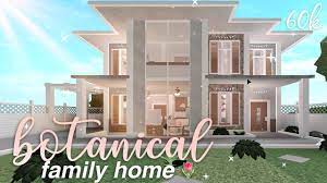 Bloxburg Botanical Familly Home House Build Youtube Two Story House Design Unique House Design House Blueprints