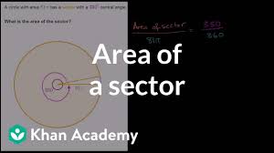 Area Of A Sector Video Sectors Khan Academy