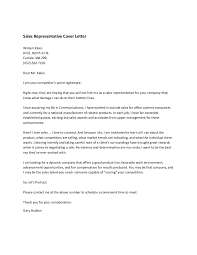 Sales Representative Cover Letter