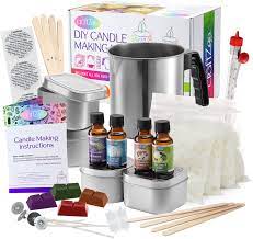 Candle wax, molds, vybar, fragrance, dye chips, wicks, glassware, containers, gift boxes, candle making kits Dilabee Complete Set For Making Candles Large Soy Candles Complete Starter Set With 2 Pounds Of Wax Rich Fragrances Dyes Wicks Melting Jug And More Amazon De Home Kitchen