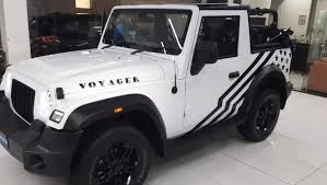 2020 Mahindra Thar Gets Custom White Paint Job Led Headlights