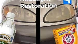 Using a microfiber cloth, or even a toothbrush, rub the vinegar, baking soda, or a combination of both into the headlight lens. Headlight Restoration Using Vinegar And Baking Soda Youtube