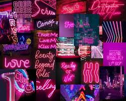 You can get the neon red aesthetic collage wallpaper laptop here. Pink Purple Neon Sign Photo Wall Collage Kit Set Of 45 File Etsy Photo Wall Collage Wall Collage Wallpaper Iphone Neon