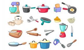 Download Set Of Kitchen Utensils Illustration For Free In 2020 Kitchen Utensils Illustration Kitchen Utensils Utensils