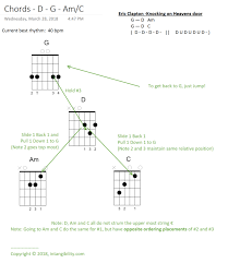 Guitar Chord Transition Charts D G Am Or C
