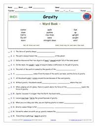 Bill Nye Gravity Worksheet Answer Sheet And Two Quizzes For Bill Nye The Science Guy Videos Magic School Bus Bill Nye Magic School