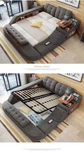 Modern Multifunctional Bed With Electric Massage Bluetooth Safe Quality Bedroom Furniture Smart Bed Bedroom Bed Design