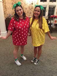 Strawberry And Pineapple Halloween Costume Diy Cute Halloween Costumes Easy Halloween Costumes Halloween Costumes For Girls