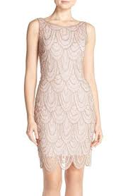 Pisarro Nights Embellished Mesh Sheath Dress Regular Petite With Images Mesh Cocktail Dress