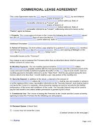 A lease contract is used to ensure that the tenant and the landlord have full understanding with what they have agreed upon. Free Commercial Rental Lease Agreement Templates Pdf Word