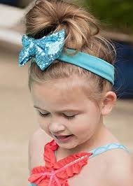 Solid Sequin Bow Headbands Hair Accessories Collection Hair Bows Girls Hair Accessories