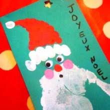 Voilà le pot de fleurs de théophile (3 ans). Diy Carte Pere Noel Empreinte Main