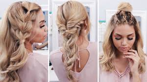You can play around with different types of braids and their placement. 3 Easy Boho Spring Hairstyles Coachella Hairstyles Ashley Bloomfield Youtube