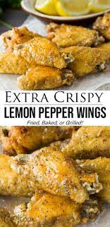 Lemon Pepper Chicken Wings Chicken Wing Recipes Baked Chicken Wing Recipes Fried Chicken Wing Recipes