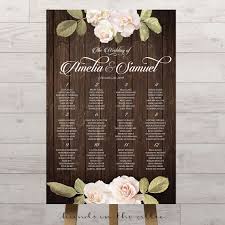 vintage floral wedding seating chart