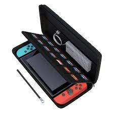Nintendo Switch Hard Carrying Case Amcase Travel Cover With 14 Cartridge Holders Black Walmart Com Nintendo Switch Case Nintendo Switch Accessories Nintendo Switch Games
