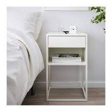 vikhammer table chevet blanc 40x39 cm ikea white bedside table white nightstand bedside table ikea