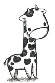 Cartoon Giraffe Cute Giraffe Drawing Giraffe Drawing Baby Animal Drawings