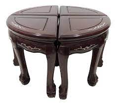 Get the best deals for oriental coffee table at ebay.com. Sold 20th Century Chinese Rosewood And Mother Of Pearl Coffee Table 4 Stools 2 Demi Lunes On Chairish Com Coffee Table Setting Coffee Table Table