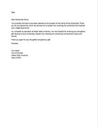The tone should be pleasing. Scholarship Thank You Letter