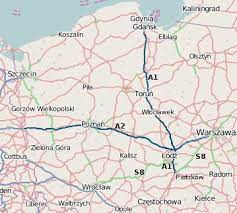 Korki drogowe na drodze autostrada a1, wraz ze spisem ulic i punktów użyteczności publicznej (poi). Autostrada A1 Gdansk Lodz Juz Otwarta Mapa