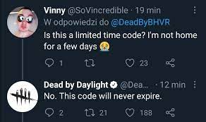 Redeem codes for dead by daylight. Dead By Daylight Codes Dbdcodereminder Twitter