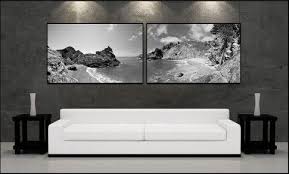 Panoramic Black And White Canvas Prints Mcway Cove Panoramic Big Sur 2 Piece Black White Fine Art Gallery Wrapped Canvas Print Gallery Wrap Canvas Canvas Prints Gallery Wraps