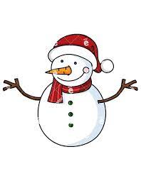 Smiling Snowman Wearing Santa Hat Cartoon Vector Clipart Friendlystock Xmas Drawing How To Draw Santa Vector Clipart
