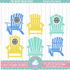 Adirondack Beach Chair Svg Summer Svg Monogram Frame Ocean Etsy In 2020 Monogram Frame Ocean Design Cricut Monogram