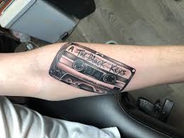 Our tattoo shop focuses on staying well rounded with all tattoo styles. Black Keys Casette Tape Done By Kyle Aylor At Stigma Ink In Tampa Tattoos
