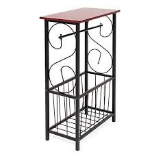 Goujxcy Bathroom Floor Storage Side Corner Table Shelf Toilet Tissue Paper Roll Holder Stand Magazine Rack O Bathroom Floor Storage Rustic Flooring Over Toilet